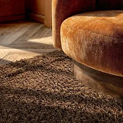 Tapetes felpudos - Melilla Hand Woven Wool Shaggy (marrom)