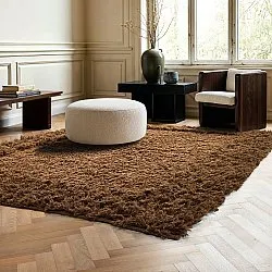 Tapetes felpudos - Melilla Hand Woven Wool Shaggy (marrom)