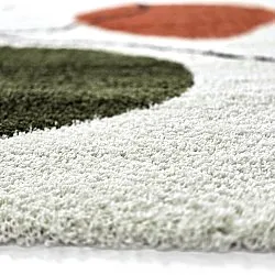 Tapetes felpudos - Sanghar (branco/laranja/verde)