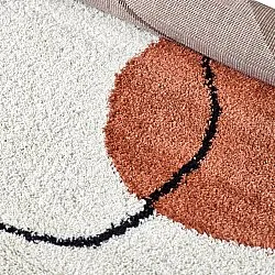 Tapetes felpudos - Sanghar (branco/laranja/verde)