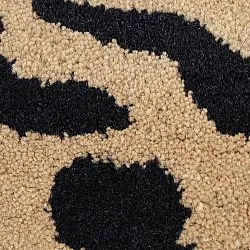 Tapetes felpudos - Zebra Tufted Wool Premium (bege/preto)