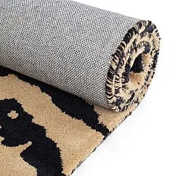 Tapetes felpudos - Zebra Tufted Wool Premium (bege/preto)