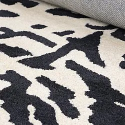 Tapetes felpudos - Zebra Tufted Wool Premium (branco/preto)