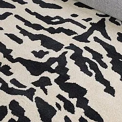 Tapetes felpudos - Zebra Tufted Wool Premium (branco/preto)