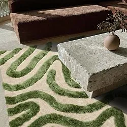 Tapetes felpudos - Akaba (creme/verde)