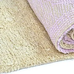 Tapetes felpudos - Amira Natural Cotton Shaggy (bege/roxo)