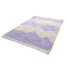 Tapetes felpudos - Amira Natural Cotton Shaggy (roxo/bege)