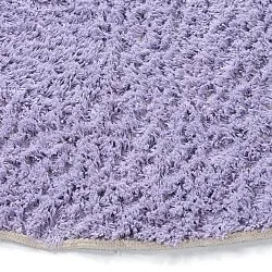 Tapete redondo - Amira Natural Cotton Shaggy (roxo/bege)