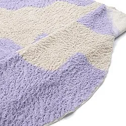 Tapete redondo - Amira Natural Cotton Shaggy (roxo/bege)