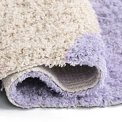 Tapetes felpudos - Amira Natural Cotton Shaggy (roxo/bege)