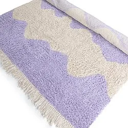 Tapetes felpudos - Amira Natural Cotton Shaggy (roxo/bege)