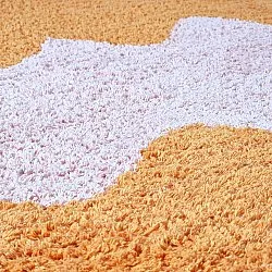 Tapetes felpudos - Amira Natural Cotton Shaggy (laranja/rosa)
