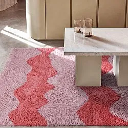 Tapetes felpudos - Amira Natural Cotton Shaggy (rosa/laranja)