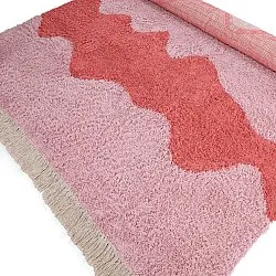 Tapetes felpudos - Amira Natural Cotton Shaggy (rosa/laranja)