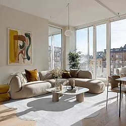 Tapete shaggy ondulado - Aranga Super Soft Fur (branco)