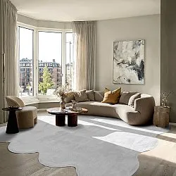 Tapete shaggy ondulado - Aranga Super Soft Fur (branco)