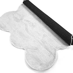 Tapete shaggy ondulado - Aranga Super Soft Fur (branco)