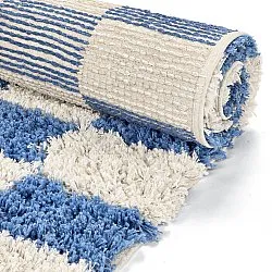 Tapetes felpudos - Atrani Natural Cotton Shaggy (azul)