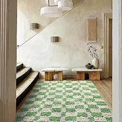 Tapetes felpudos - Atrani Natural Cotton Shaggy (verde)