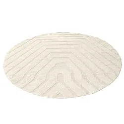 Tapete redondo - Callista Natural Cotton Shaggy (bege)