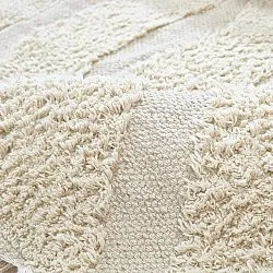 Tapete redondo - Callista Natural Cotton Shaggy (bege)