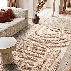 Tapetes felpudos - Cazorla Natural Cotton Shaggy (bege)
