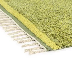 Tapetes felpudos - Celina Natural Cotton Shaggy (verde/amarelo)
