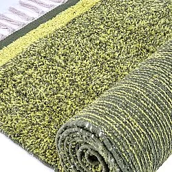 Tapetes felpudos - Celina Natural Cotton Shaggy (verde/amarelo)