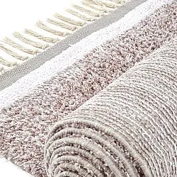 Tapetes felpudos - Celina Natural Cotton Shaggy (taupe/lavanda)