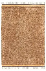 Tapetes felpudos - Celina Natural Cotton Shaggy (marrom/laranja)