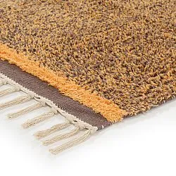 Tapetes felpudos - Celina Natural Cotton Shaggy (marrom/laranja)