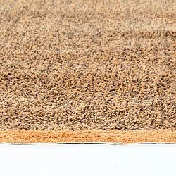 Tapete redondo - Celina Natural Cotton Shaggy (marrom/laranja)