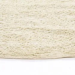 Tapete redondo - Celina Natural Cotton Shaggy (offwhite/bege)