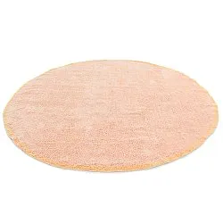 Tapete redondo - Celina Natural Cotton Shaggy (rosa/bege)