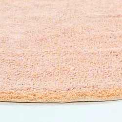 Tapete redondo - Celina Natural Cotton Shaggy (rosa/bege)