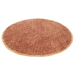 Tapete redondo - Celina Natural Cotton Shaggy (vermelho)