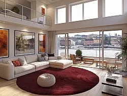 Tapetes redondos - Cloud Super Soft (vermelho)