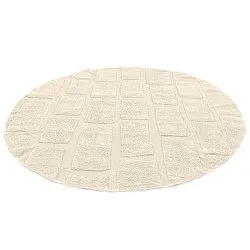 Tapete redondo - Cyrus Natural Cotton Shaggy (bege)