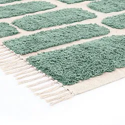 Tapetes felpudos - Cyrus Natural Cotton Shaggy (verde)