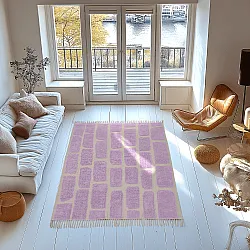 Tapetes felpudos - Cyrus Natural Cotton Shaggy (roxo)