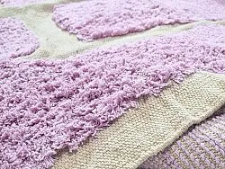 Tapete redondo - Cyrus Natural Cotton Shaggy (roxo)
