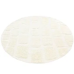 Tapete redondo - Cyrus Natural Cotton Shaggy (offwhite)