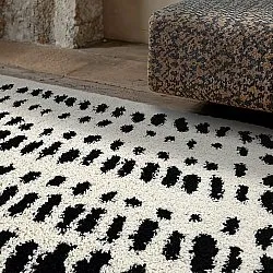 Tapetes felpudos - Dotty (preto/branco)