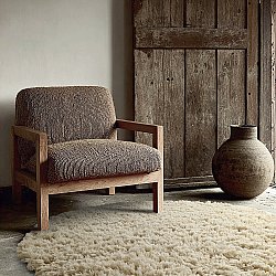 Tapete redondo - Fassale Hand Woven Wool Shaggy (creme)