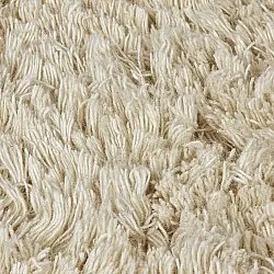 Tapete redondo - Fassale Hand Woven Wool Shaggy (creme)