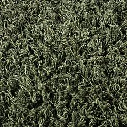 Tapete redondo - Fassale Hand Woven Wool Shaggy (verde musgo)