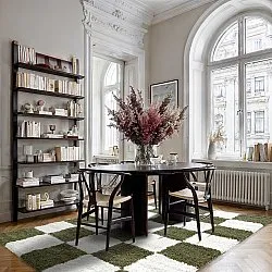 Tapetes felpudos - Gordes (verde/branco)