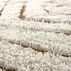 Tapete redondo - Holwell Natural Cotton Shaggy (umazano bela/rjava)