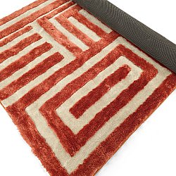 Tapetes felpudos - Karbala (creme/vermelho)