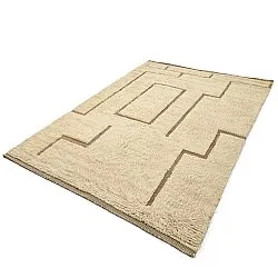 Tapetes felpudos - Kiberg Hand Woven Wool Shaggy (creme)